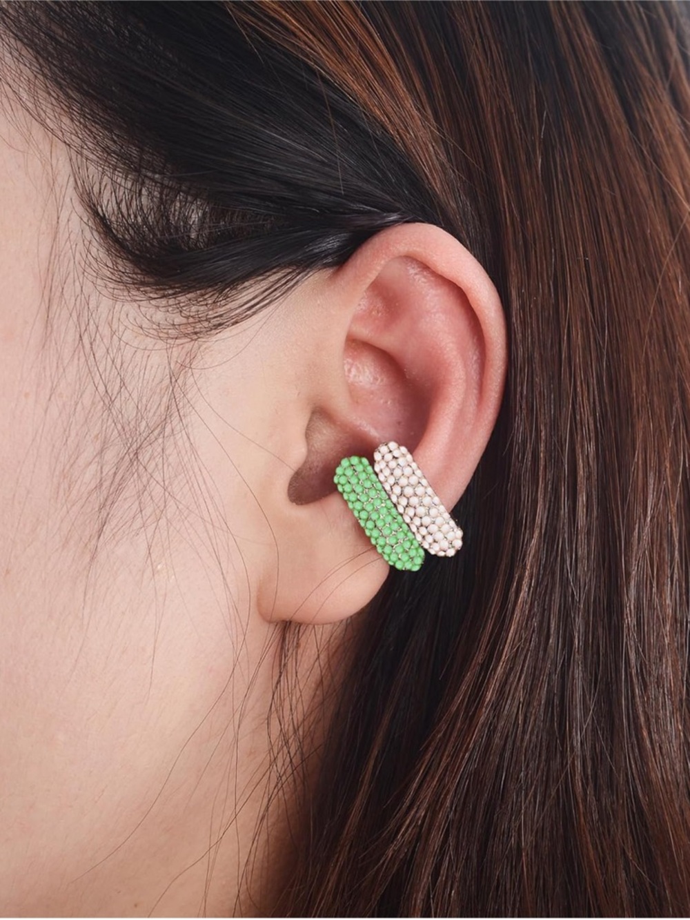 Non Pierced CZ Measle Huggie Ear Cuffs
